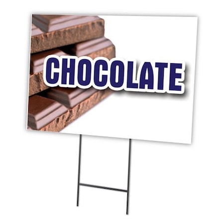 Signmission Chocolate Yard Sign & Stake outdoor plastic coroplast window, C-2436-DS-Chocolate C-2436-DS-Chocolate